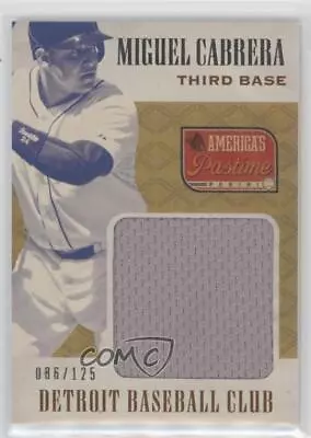 2013 Panini America's Pastime Jumbo Swatches /125 Miguel Cabrera #JS-MC • $8.79