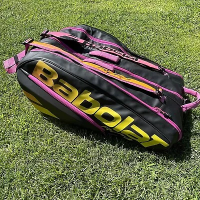 Babolat Pure Aero Rafa RHx6 Tennis Bag Holds 12 Rackets Backpack Straps Damage • $76