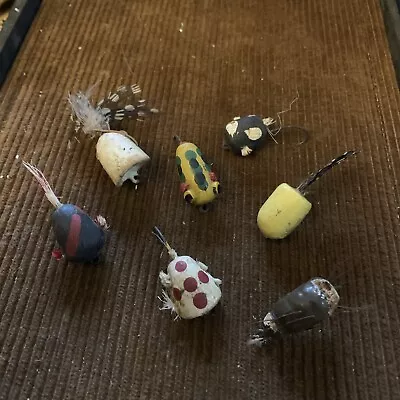 Antique Surface Poppers For Fly Fishing 7pc Lot • $12