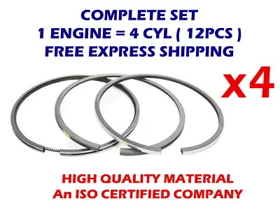 4cyl Piston Rings Set 81mm STD For VOLKSWAGEN AUDI 08-432300-10 CFCA TD23421 • $85.40