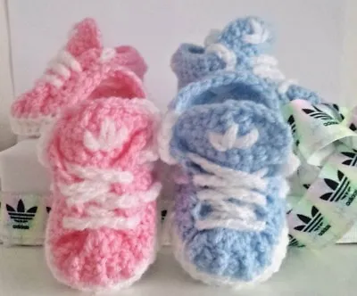 Baby Crochet Knitting Hand Shoes Trainers Sneakers Clothes Socks Hats  Boots • £4.99