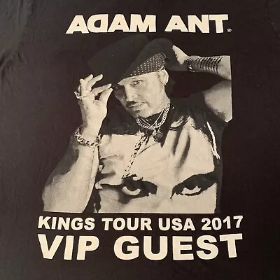 $14.97 • Buy Adam Ant King’s Tour USA 2017 T Shirt VIP Guest Size L Large Tee