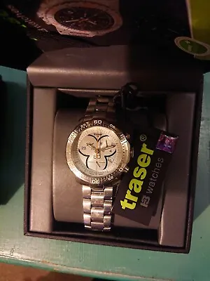 £150 • Buy Traser Womens Ladytime Silver Chronograph Watch