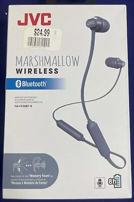 JVC Marshmallow Wireless Bluetooth Headphones HA-FX35BT-H Misty Gray NEW • $19