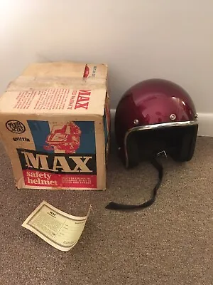 Vintage Red MAX Safety Helmet Snowmobile • $50