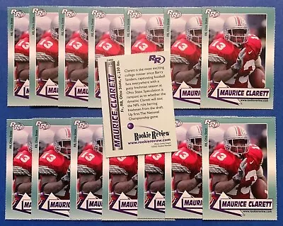 50) MAURICE CLARETT Ohio State Buckeyes 2002 Rookie Review Football RC LOT • $6.95