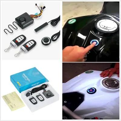 Smart Key Button Start Motorcycle Scooter Device Anti-theft Alarm System 12V PKE • $67.66