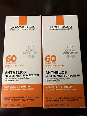 Lot Of (2) La Roche-posay Anthelios 60 Melt-in Sunscreen Milk 5 Fl Oz Exp 2023 • $33.50