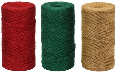 £2.09 • Buy Natural Green Red  3 PLY  Brown Soft Jute Twine Sisal String Rustic Cord Hessian