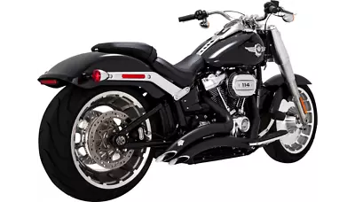 Vance & Hines Big Radius Exhaust System Black 2-2 Pipe Harley Softail Dyna 18+ • $1149.99