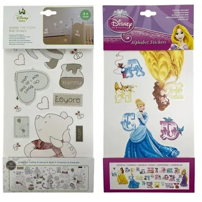 Disney Wall Stickers Baby Room Child Winnie The Pooh Disney Princess Removeable • £3.99