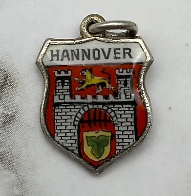 Vintage 835 Silver Hannover Germany Travel Shield Charm • $8
