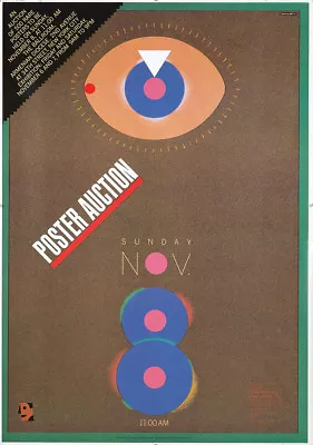 Original Vintage Poster Milton Glaser RARE Auction Mod • $200