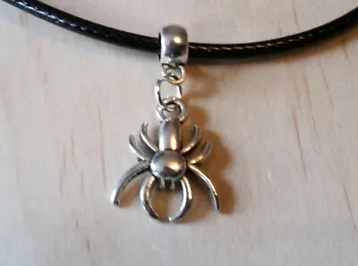£3.25 • Buy Spider Leather Necklace 17 Inch Mens Womens Tibetan Silver Pendant