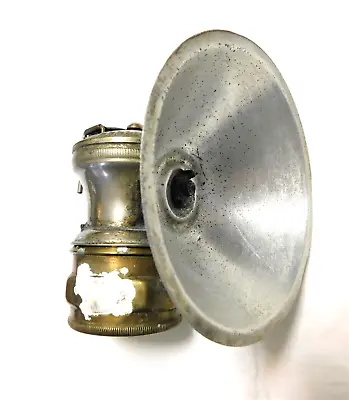 Vintage Brass Auto-Lite Carbide Coal Miner’s Cap Helmet Lamp Light Lantern • $29.95