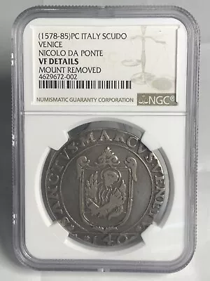 1578 Italy Scudo Venice NGC VF Details Very Nice!  4629672-002 • $695