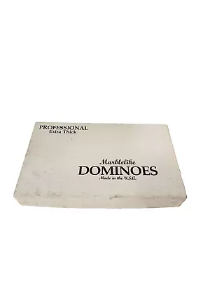 Vintage Extra Thick Marble Like Dominoes By Puremco 816 White Professional  Used • $29.99