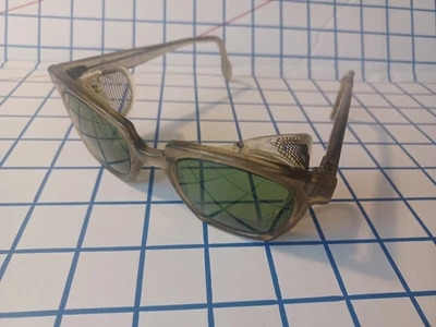 $23.99 • Buy Vintage 1960's Mid Century Willson Horn Rim Safety Mesh Glasses 4 3/4