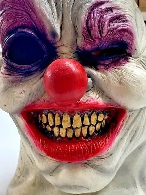 $24.99 • Buy Crazy Eye Clown Costume Mask Adult Halloween