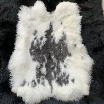5PCS Genuine Natural Tanned Rabbit Fur Skin Pelt Hide Can Be Used DIY Decorate • $33.24