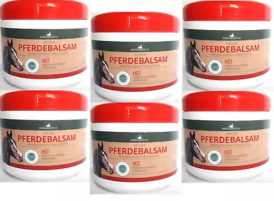 8.67 Eur/L) 6x Herbamedicus Horse Balm HOT Warm And Relaxed 6x 500ml • £22.42