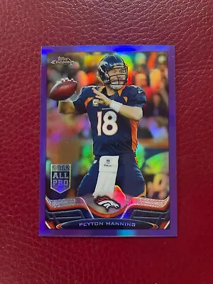 2013 Topps Chrome Peyton Manning Purple Refractor 151/499 Broncos Colts • $20