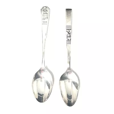 Vtg Sugar Baby Spoons 1939 Canada Royal Visit EPNS Community Plate Lot Of 2 • $12.99