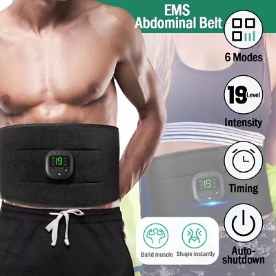 USB Abdominal Muscle Toning Trainer Stimulator Toner Fitness Binder ABS Gym Belt • $14.99