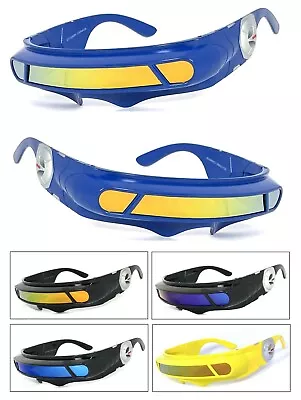 $12.95 • Buy Space Alien Costume Cyclops Futuristic Robot Shield Polarized Lens Sunglasses