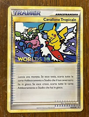 2010 Tropical Tidal Wave Italian Pokemon World Championships Promo HGSS18 LP • $94.99