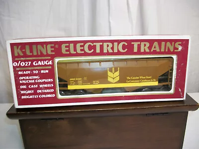 K-Line# K624801 Canada Railway Classic Hopper Brown & Yellow USED With BOX • $24.75