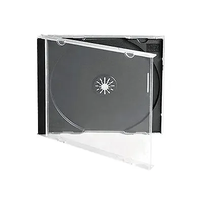 25 Single CD Jewel Case Cases 10mm 10.4mm Black Tray HIGH QUALITY STRONG PLASTIC • £13.49