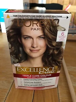 L'Oreal Excellence Creme Hair Colour 6 Natural Light Brown New Unopened • £6.99