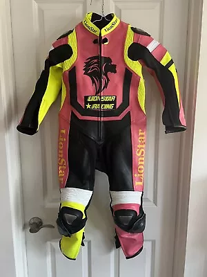 Girls 6-8 Custom Lionstar Leather Motorcycle Racing Suit Brand NEW Kids Youth • $175