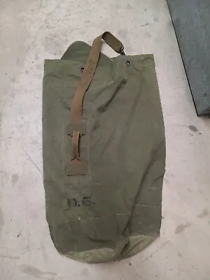 Vintage Military Canvas Rucksack Green Vietnam Era? Army Marines?     B3 • $20