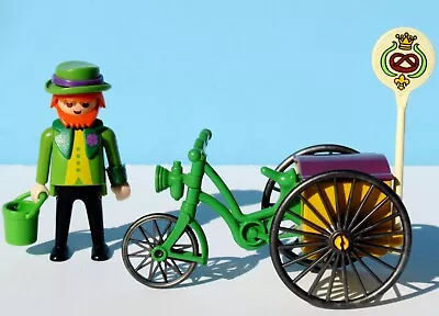 Playmobil 5506 Victorian Pretzel Vendor With Bucket And Tricycle Cart - Complete • $35