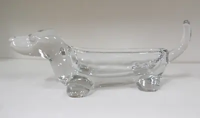 Vintage Vannes Le Chatel France Lead Crystal - Dachshund Dog Candy / Nut / Dish • $39