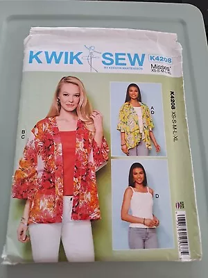 Kwik Sew 4208 Sewing Pattern Ladies  Camisole And Over Shirt  Xs-xl • £5