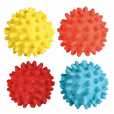 £6.70 • Buy Trixie Latex Spiky Hedgehog Squeaky Ball Available In Yellow, Coral, Red & Blue