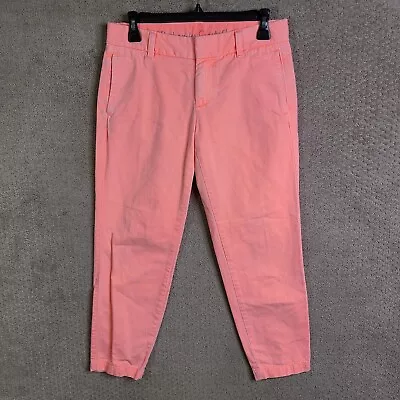 J Crew Pants Womens 0 Pink Broken In Scout Chino City Fit Flat Front Cotton • $3.75