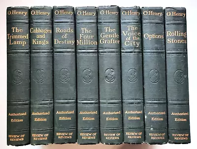 O. HENRY Lot Of 8 Books 1913-14 DoubledayPage Review Of Reviews HC • $24.99