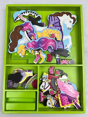 Melissa & Doug - Horse Clover Wooden Doll And Stand With Magnetic Dress-Up Set • $19.99