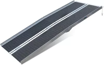 $259.99 • Buy Home Outdoor Wheelchair Ramp 6FT Non-Skid Folding Mobility Aluminum Ramp