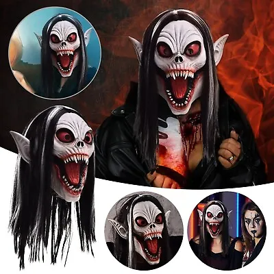 $28.99 • Buy Halloween Demon Vampire Full Head Latex Mask Horror  Costume Cosplay Party Prop