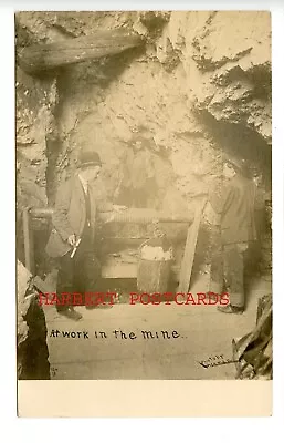 Very Rare Cripple Creek Colorado Mine Interior By Hileman. 2 Miners With Hoist • $110