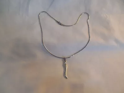 Nice Sterling Silver Horn Of Plent Pendant Necklace 20  • £44.47