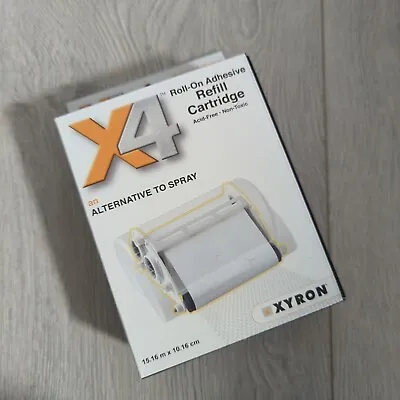 Xyron X4 Roll-On Adhesive Refill Cartridge & Acid Free Boxed 15.16m X 10.16cm • £14.99