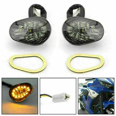 Smoke Turn Signals For Yamaha YZF R6 R6S Flush Mount 2003-2007 2006 2005 2004⭐ • $17.77