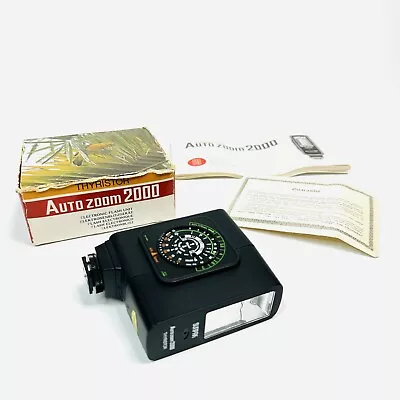 Boxed Vintage Camera Flash Sunpak Auto Zoom 2000 Thyristor With Manual • $39