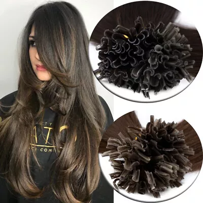 Pre Bonded U Tip Nail Keratin Fusion Remy Brazilian Human Hair Extensions Thick • $74.14